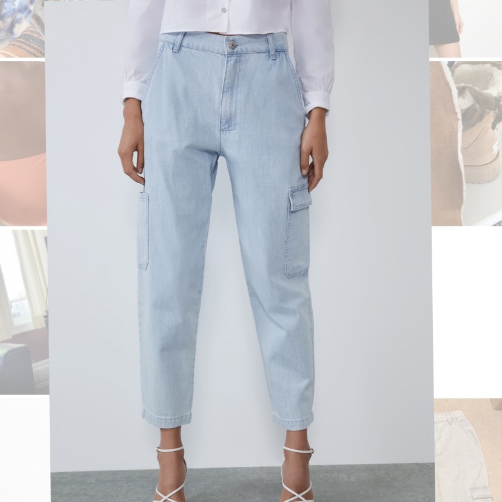 -SOLD- brand new zara cargo jeans - Picture 3 of 5